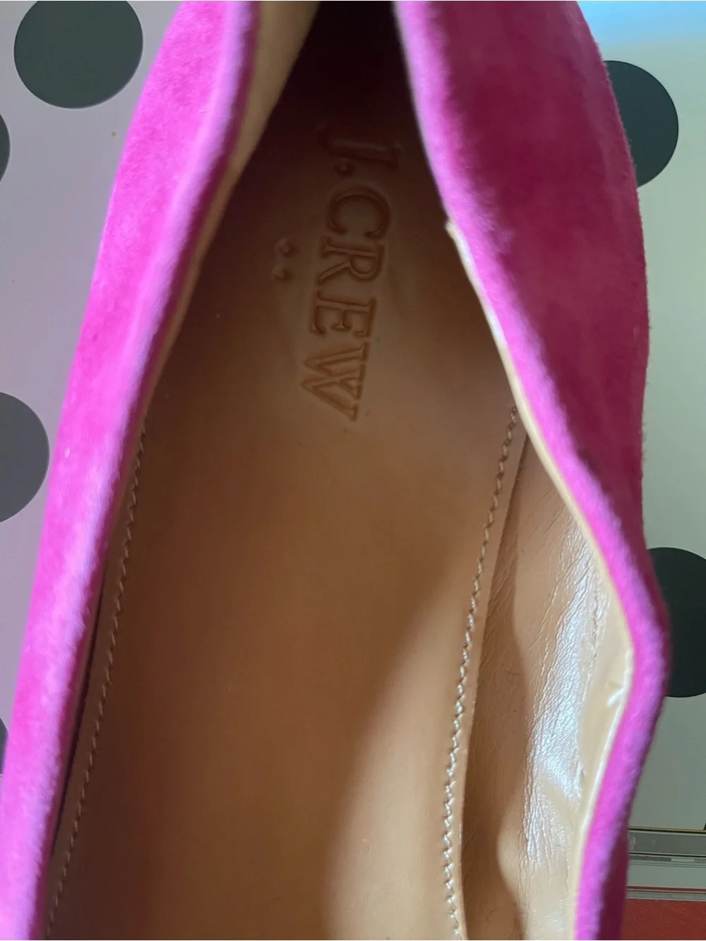 J. Crew Fuchsia Suede Ballet Flats-8.5